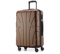SUITLINE - Hardshell Suitcase, Travel Luggage, TSA, 66 cm, Approx. 58 liters, 100% ABS mat, Brown