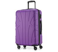 SUITLINE - Hardshell Suitcase, Travel Luggage, TSA, 66 cm, Approx. 58 liters, 100% ABS mat, Lilac