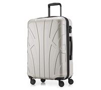 SUITLINE - Hardshell Suitcase, Travel Luggage, TSA, 66 cm, Approx. 58 liters, 100% ABS mat, White