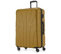 SUITLINE - Hardshell suitcase, travel luggage, TSA, 76 cm, approx. 96 liters, 100% ABS mat, Autumn gold