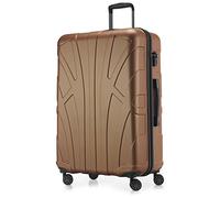 SUITLINE - Hardshell Suitcase, Travel Luggage, TSA, 76 cm, Approx. 96 liters, 100% ABS mat, Brown