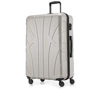 SUITLINE - Hardshell Suitcase, Travel Luggage, TSA, 76 cm, Approx. 96 liters, 100% ABS mat, White
