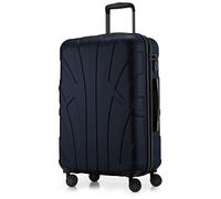 Suitline - Hardshell Suitcase Trolley Travel Luggage Hardcase with Extension, TSA, 66 cm, 58-68 litres, 100% ABS mat, Darkblue