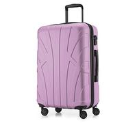 Suitline - Hardshell Suitcase Trolley Travel Luggage Hardcase with Extension, TSA, 66 cm, 58-68 litres, 100% ABS mat, Lilac