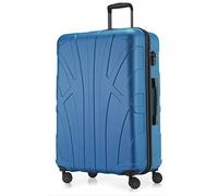 Suitline - Luggage Suitcase Hardside Hard Shell Spinner Trolley 4 Wheel Case, TSA, 76 cm, 86 Liter,Cyanblue
