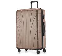 Suitline - Luggage Suitcase Hardside Hard Shell Spinner Trolley 4 Wheel Case, TSA, 76 cm, 86 Liter, Gold