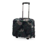 Suitline - Pilot Trolley, Hard Shell, Business Trolley, Cabin Suitcase, Pilot Case, Carry On Luggage, TSA, ABS, 2 Wheels, Camouflage