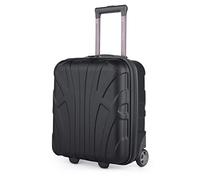 suitline - Small suitcase 45x36x20 cm, Easyjet baggage allowance underseat hand luggage, carry-on luggage trolley light, 30 litres, ABS hard shell, black