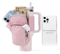 SUITMAT Water Bottle Pouch for Stanley Quencher Cup Tumbler, Large Cup Pouch Bag for Stanley Cup Accessories, with Multiple Pockets (Bag Only)