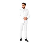 Suitmeister Men's Party Costumes - Slim Fit Solid Color Suit for Leisure - Halloween Parties and Party Wear - White