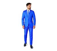 Suitmeister Men's Party Costumes - Slim Fit Solid Color Suit for Leisure - Halloween Parties and Party Wear - Blue