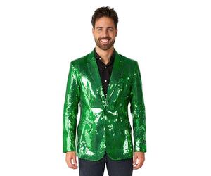 Suitmeister Sequins Christmas Blazer for Men - Slim Fit - Shiny New Years Party Jacket - Green