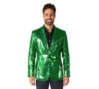 Suitmeister Sequins Party Blazer for Men - Slim Fit - Shiny Christmas, NYE, Prom Party Jacket - Green - Size: M