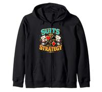 Suits And Strategy Poker Mindset Design Zip Hoodie