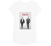 Suits Harvey Specter & Mike Ross T-Shirt, Girls, White, Small