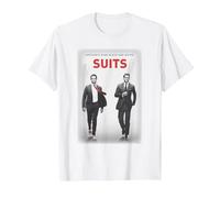 Suits Harvey Specter & Mike Ross T-Shirt, Men, White, XX-Large