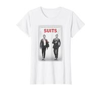 Suits Harvey Specter & Mike Ross T-Shirt, Women, White, 3X-Large
