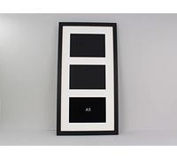 Suits Three A5 sized Photos. 30x60cm. Portrait or Landscape. Wooden Multi Aperture/Collage Photo Frame. Handmade in the UK (White Frame)