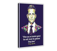 Suits TV Show And Movie Harvey Specter Poster Motivational Quotes 4 Canvas Poster Wall Art Decor Print Picture Paintings for Living Room Bedroom Decoration 08x12inch(20x30cm)