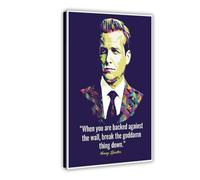 Suits TV Show And Movie Harvey Specter Poster Motivational Quotes 8 Canvas Poster Bedroom Decor Landscape Office Room Decor Gift 16x24inch(40x60cm)