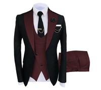 SUITThree-Piece Men's Suit Slim Fit Suit for Men Double Chest Tuxedo Blazer Vest Pants Wedding Suit