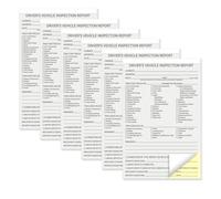 suituts 300 Sets Detailed Driver Daily Vehicle Inspection Report Book/Forms, 2 Part Carbonless, 5.5 x 8.5 Inch Daily Pre-Trip Checklist Log for Truck Drivers (50 Sets Each Book, 6 Books)