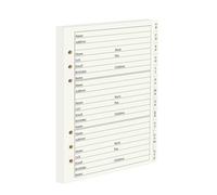 suituts Address Book Refill Pages with Alphabetical Tabs, Large Print 600 Contacts Refillable Pages, A5 6-Ring Address Page for Senior Home Office