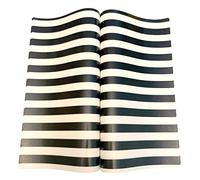 Suiwen 150 Black and White Striped Wax Paper, Food Picnic Paper, Greaseproof Paper,Waterproof Dry Hamburger Paper Liners Wrapping Tissue for Plastic Food Basket(Black/White) (150)