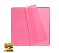 Suiwen 150 Sheets 8.6 x 9.8 in Deli Paper Sheets Sandwich Paper Dry Wax Paper Sheets Oil Proof Food Basket Liners Food Wrapping Paper for Bread, Party, Picnic, Festival, BBQ (Pink)