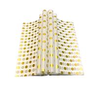 Suiwen Gold Dot Wax Paper Sheets Deli Wraps Tray&Basket Liner Deli Paper Wax Paper Baking Paper Colored Parchment Paper Greaseproof for Food (150)