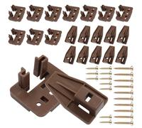 suiwotin 20pcs/10 Sets Plastic Drawer Track Guides - Center-Mount Replacement for Drawer Track Systems, Dresser & Nightstand Repair Parts