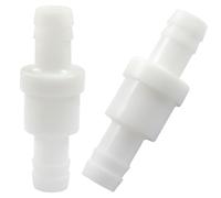 suiwotin 2pcs One Way Check Valve - 1/2" Inline Non-Return with Ozone Resistance PVDF Plastic Check Valve for Air, Water, Gas & Fuel Oil