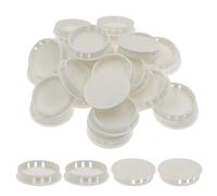 Suiwotin 30PCS 50mm/2" White Hole Plugs Plastic Flush Type Hole Plugs Snap in Locking Hole Tube, Furniture Fencing Post Pipe Insert End Caps (White)