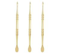 suiwotin 3PCS Wax Carving Tools, Gold | Stainless Steel, Double-Headed, Sculpting Tool Spoon