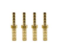 Suiwotin 4PCS Brass Hose Brab 1/4" to 3/16" Brass Hose Barb Reducer Fitting Barbed Reducing Union Splicer Mender Joint Fitting
