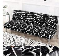 Suixtil Armless Sofa Cover Waterproof Elastic Bed Throw Foldable Without Armrests for Home Hotel(Color 17,L 190-220cm)