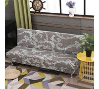 Suixtil Armless Sofa Cover Waterproof Elastic Bed Throw Foldable Without Armrests for Home Hotel(Color 3,L 190-220cm)