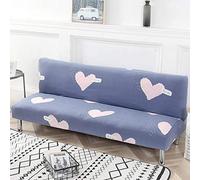 Suixtil Armless Sofa Cover Waterproof Elastic Bed Throw Foldable Without Armrests for Home Hotel(Color 24,S 160-190cm)