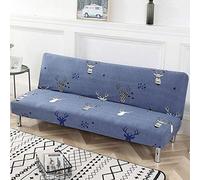 Suixtil Armless Sofa Cover Waterproof Elastic Bed Throw Foldable Without Armrests for Home Hotel(Color 23,S 160-190cm)