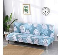 Suixtil Armless Sofa Cover Waterproof Elastic Bed Throw Foldable Without Armrests for Home Hotel(Color 16,S 160-190cm)