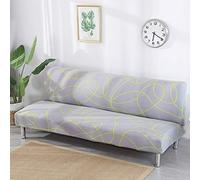 Suixtil Armless Sofa Cover Waterproof Elastic Bed Throw Foldable Without Armrests for Home Hotel(Color 20,S 160-190cm)