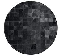 Suixtil Designer Hide Rug Natural Fur Flooring Round Rugs Non-slip Underside Soundproofing Office Design Carpet Vintage Cowhide Patchwork Large Handmade Cowhide Rug For Living Room(120cm(47.24″))