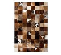 Suixtil Natural Hide Rug Luxury Leather Rug Rug, Round Colourfast Easy To Clean Bedroom Decor Vintage Cowhide Patchwork Large Handmade Cowhide Rug For Living Room(200cmx300cm)