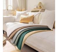 Suixtil Non-slip sofa blanket plush protector for 1/2/3/4 seater L shape corner, scratch protection for dogs and cats(4#,90x240cm)