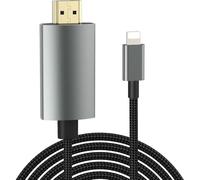 SUJAHHUJIQ 6.6FT HDMI Cable Adapter for i-Phone to TV, Digital AV Adapter 1080P HD Video Sync Screen Connector Compatible for i-Phone 14 13 12 11 X 8 i-pad to TV Projector Monitor