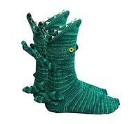 SUJAHHUJIQ Knit Crocodile Socks, Christmas Novelty Wide Mouth 3D Socks, Animal Socks Alligator Socks for Women Men