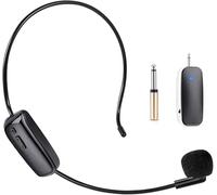 SUJAHHUJIQ UHF Wireless Headset Microphone, Head Handheld Mic 2 in 1, 165 ft Range Mic for Voice Amplifier, Tour Guide, Teaching, Fitness, PA System