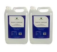 SUJASH Distilled white vinegar 5ltr with 5% acidity for cooking pickling - Pack of 2