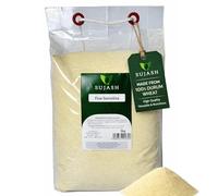 Sujash Fine Semolina Flour 5 kg - Premium Semolina Fine for Pizza, Pasta, Baking - High Protein Durum Wheat Semolina Flour - Professional Grade Italian Cooking Ingredient