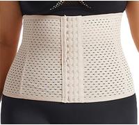 SUJAYU Waist Trainer for Women Lower Belly Fat, Adjustable Lower Belly Tummy Control Shapewear Corset Shapewear for Women, Beige, Large